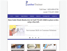 Tablet Screenshot of plumbertrainer.com